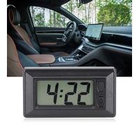 Digital Car Dashboard Clock with Calendar Display for Vehicle Compatibility, Portable LCD Screen in Black