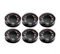 Digital Car Thermometer for mini Round Temperature Meter Waterproof ABS Dashboard Decor for Home Office Fridge -20C to 70C Black(6PCS)