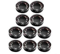 Digital Car Thermometer for mini Round Temperature Meter Waterproof ABS Dashboard Decor for Home Office Fridge -20C to 70C Black(10PCS)