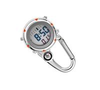 Digital Carabiner Clip Watches Clock Fashion Electronic Luminous Watch Temperature Display Mountaineering Clocks Gift Orange