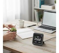 Digital Carbon Dioxide Meter with Built in Hygrometer and Thermometer for Home Office and Public Space Air Monitoring (WHTIE)