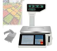Digital Cash Register Scale with Label Printer and Pole Display for Supermarket Retail Store Weighing and Pricing
