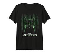 Digital Cat Code - Funny Tech Cat Design with Pixel Style Premium T-Shirt