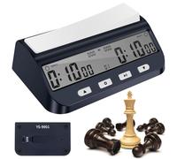 Digital Chess Clock Delay Bonus BYO YOMI and Count Up Multi Functional Portable Chess Clock Timer with Large Button Countdown Time Addition Delay Alarm On/Off Move Counting Memory Settings