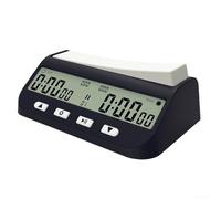 Digital Chess Clock Featuring BASIC, DELAY, BONUS, BYO YOMI Modes with Large Seesaw Button for Go and Various Chess Games
