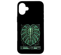 Digital Circuit Monstera Sci-Fi Botany Case for iPhone 16 Plus