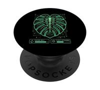Digital Circuit Monstera Sci-Fi Botany PopSockets Adhesive PopGrip
