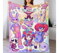 Digital Circus Super Soft Flannel Fleece Amazing Circus Throw Blanket Lightweight Sherpa Blankets Comfortable Bed Throws Blanket for Couch/Chair/Sofa/Bed/Dorm/Bedroom/Home 70x80inch(180x200cm)