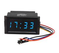 Digital Clock 12V - Electronic Clock Power-Off Memory Function Electronic Clock Digital Dc4.5-30V Waterproof Dustproof Car Auto Electronic Clock Led Digital Display (Blue)