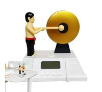 Digital Clock - Adjustable Alarm Clock with Gong Stick | Small Digital Timer | Heavy Sleeper Friendly | 3 Modes Including Super Loud, Lazy Sleep, Game Mode | Kids Students Bedroom