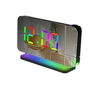 Digital Clock- Alarm Clock, Digital Alarm | RGB Projection, Seven Color Night Light, Electronic Desk Timepiece | Projector For Kid Room Nightstand Dormitory Adjustable Brightness LED Display