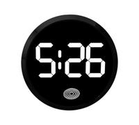 Digital Clock - Alloy, 1.81in Round Touch-Control LED | Compact Vent-Mount Design, Dashboard Mini Electronic Clock For Travel, RV, Camping, Road Trips, Truck, SUV, Van, Driving, Commuting