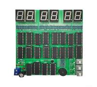Digital Clock DIY Kit Soldering Practice Board with LED Display for Electronics Learning Project Green PCB 10x11cm