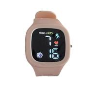 Digital Clock for Les, Digital Sports Watch for Les, Square Bracelet Coin Colorful LED Display | Waterproof Silicone Watch for Learning