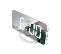 Digital Clock for the Living Room - LED Modern Digital Clock, Automatic Dimmable Aesthetic Makeup Mirror for Adults, Desk, Study, College and Workplace