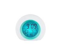 Digital Clock Kids Alarm Clock Cute Digital With Temperature Date Change 7 Colors OK To Wake Boys Girls Get Up For Bedroom Bedside With Light (WhiteOne Size)