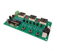 Digital Clock Kit, AT89C2051 Six-Digit LED Clock DIY Electronic Kit for Students Electronics Enthusiasts Learning Project