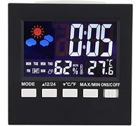 Digital Clock, Multi-Purpose Sound Control Hygrometer with Backlight, Displays Time, Temperature and Humidity at The Same Time.Durability