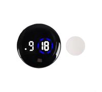 Digital Clock Touch Screen Display with Night Light for Electric Scooter Bike for ATV, Compact Alloy Housing Backlit, Waterproof Vehicle Accessories Oval or Round Black(Circular)