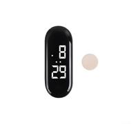 Digital Clock Touch Screen Display with Night Light for Electric Scooter Bike for ATV, Compact Alloy Housing Backlit, Waterproof Vehicle Accessories Oval or Round Black(Ellipse)