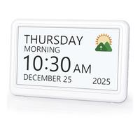 Digital Clock with Date and W or Seniors, Alzheimer's Dementia Clock