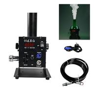 Digital CO2 Jet Machine 12LEDs RGB CO2 Fogger Smoke Cannon DMX512 Smoke Mister Machine Multi-angle Gas Column Fog Machine w/6m Hose, for DJ Concerts Parties Birthday Wedding (12LED DMX fog machine)