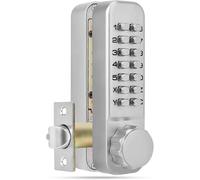 Digital Code Door Lock, Mechanical Digital Double Sided Back To Back Lock Push Button Keypad Keyless Code Door Lock Waterproof Security Password Lock