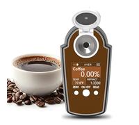 Digital Coffee Meter Densitometer, 0~25% Concentration Tester, ATC Function, Can Test Ten Times In a Row, 32-104.0°F Storage Temperature, for Roasters & Coffee Enthusiasts