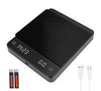 Digital Coffee Scale Precision Electronic Kitchen Scale Portable Coffee Weighing Scales with Large LED Display High Precision Kitchen Scale Auto Timing Mini Weigher for Food