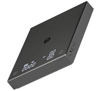 Digital Coffee Scale, Precision Espresso Scale with Timer, Auto Timer and Flow Rate Record, Heat Insulation Pad, Black