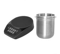 Digital Coffee Scale With Dosing Cup,0.1g/1.5 KG High Accuracy For Kitchen Scale With Large LED Display,Type-C Charging,Electronic Food Weighing Espresso Scale(Scale Cup Set)
