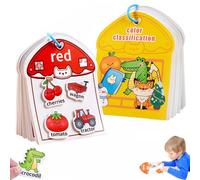 Digital Cognition Busy Book,Color Sorting Quiet Paste Book,Workbook Activity Binder,3D Montessori Busy Book, Learning Activities Busy Booklet,Travel Activity Board,Learning Materials Toy for Toddler-B