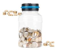 Digital Coin Bank Jar, LCD Counting Money Jar | Digital Account Counting Money Saving Bank Money Jars - Coin Machine, Accurate, Large Capacity, Educational, Batteries Powered P