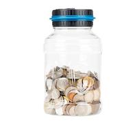 Digital Coin Bank Jar: Savings Container for Automatic Money Counting Electronic Counting Machine | Educational Tool with Battery Large Capacity Kids Girls Home Learning PR