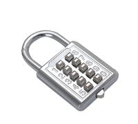 Digital Combination Padlock - 8/10 Digits Small Locker Lock - Students Toolbox Button Combination Security Padlock,for Fence, Students, Sports Locker