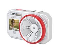 Digital Compact Camera, 4K 64MP 18x Digital Zoom Autofocus with Dual Screen for Selfie Vlog Portable Point and Shoot Camera JPG/MOV for School Travel Photography (Silver)