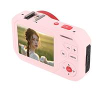 Digital Compact Camera, 4K 64MP 18x Digital Zoom Autofocus with Dual Screen for Selfie Vlog Portable Point and Shoot Camera JPG/MOV for School Travel Photography (Pink)