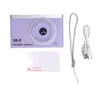 Digital Compact Small Camera with Dual Cameras 8x Digital Zoom 2.4 Inch TFT Screen Photography (Purple)