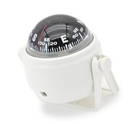 Digital Compass White Plastic Accurate with Bracket Adjustable Standing Compass Navigation Ball Direction Pointing Guide for Car Marine Boat Caravan