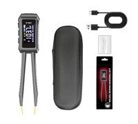 Digital Component Tester Tweezers - Auto-ID Resistor/Capacitor/Inductor, Colour LCD, Portable Meter with USB Recharge