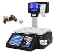 Digital Computing Scale with Scanner for Retail Stores and Supermarkets, LCD Display for Accurate Product Pricing and Packaging