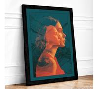 Digital Consciousness Modern Framed Wall Art Print A2 (59.4×42cm) Black,