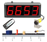 Digital Conveyor Counter with Remote Control, 30cm Induction Distance, Power-off Memory, Ideal for Assembly Lines and Packaging Belts