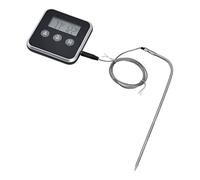 Digital Cooking Meat Thermometer Meat Thermometer, Cooking Thermometer with Probe, Smart 3 Buttons Digital LED Display Multifunctional Oven Thermometer for Cooking Baking BBQ,