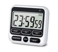 Digital Cooking Timer with Easy to Read Display and Loud Alarm, Magnetic Placement for Timed Tasks (black)