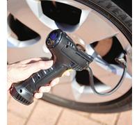 Digital Cordless 12V Tyre Inflator - Usb Rechargeable 150Psi Air Compressor Pump With Led Pressure Display & 3 Nozzles