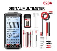 Digital Cordless Multimeter 628A with 6000 Count True RMS, Large Backlit Display and NCV for Safe and Accurate AC/DC Voltage and Current Testing (628A Black Pro)