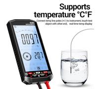 Digital Cordless Multimeter 628A with 6000 Count True RMS, Large Backlit Display and NCV for Safe and Accurate AC/DC Voltage and Current Testing (628A Black)