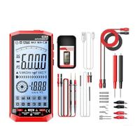 Digital Cordless Multimeter 628A with 6000 Count True RMS, Large Backlit Display and NCV for Safe and Accurate AC/DC Voltage and Current Testing (628A red Pro)