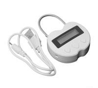 Digital Countdown Timer Lock, USB Rechargeable Electronic Padlock with LCD Display for Travel Storage Security, Easy Reset Function Included(White)